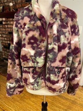 Calme by Johnny Was $188 Floral Printed Fleece Jacket